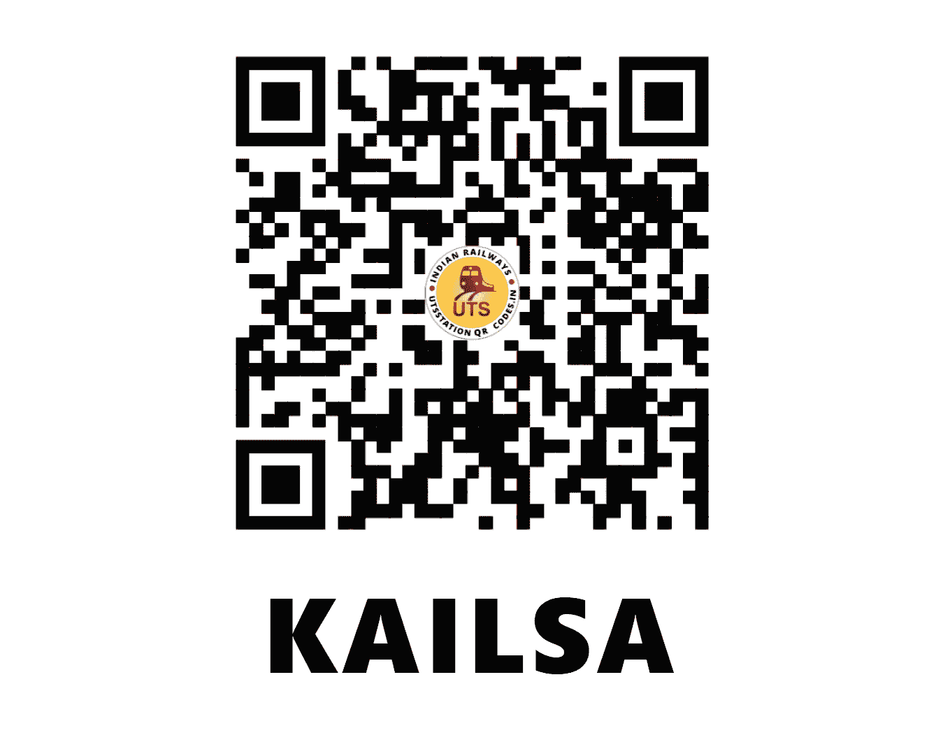 UTS QR Code for KAILSA - KIV - NR (UTTAR PRADESH)